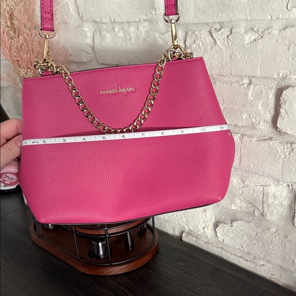 Nanette Lepore Pink Crossbody Bag with Gold Chain - Picture 4 of 8